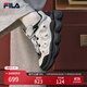 FILA 斐樂(lè )官方女鞋PEASE摩登運動(dòng)鞋2025冬新款豌豆鞋面包鞋休閑鞋 奶白/月巖灰-GL 36