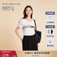 TOMMY HILFIGER25秋冬新款女裝純棉優(yōu)雅通勤輕薄內(nèi)搭休閑百搭短袖上衣T恤 白色110 M (推薦：110-120斤)