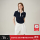 范思藍恩范思藍恩學(xué)院風(fēng)polo針織T恤衫女2024夏新款復古經(jīng)典上衣24FS12370 藏青色 M
