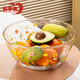 青蘋(píng)果食品級耐熱玻璃和面盆繽紛花語(yǔ)加厚大容量廚房烘焙水果沙拉碗