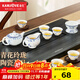 金灶（KAMJOVE）鏤空玲瓏陶瓷功夫茶具手繪青花瓷茶壺茶杯家用泡茶套裝茶具 KP-65 青花玲瓏陶瓷茶具