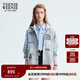 Teenie Weenie小熊女裝外套2025年秋季新款復古街頭休閑感牛仔上衣 淺藍色 S