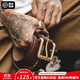 馬登工裝美式復古進(jìn)口牛皮皮帶男黃銅單針快脫扣真皮硬漢褲腰帶男 深咖色 （115cm長(cháng) X 3.8cm寬）