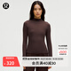 lululemon丨Hold Tight 女士緊身剪裁波浪邊高領(lǐng) T 恤 LW3IVAS 濃縮咖啡色 S /6
