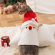 嬉皮狗（hipidog）秋冬季貓貓衣服可愛(ài)圣誕老人無(wú)袖毛衣比熊圣誕節貓咪小型寵物衣服 彌雅白 M （建議體重6-10斤）