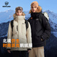 諾詩(shī)蘭（NORTHLAND）男女派克鵝絨羽絨服戶(hù)外石墨烯可升溫防水大毛領(lǐng)羽絨服