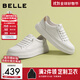 百麗百搭小白鞋男2025新款秋季商場(chǎng)同款套腳休閑板鞋8UG01CM5 白色/杏色 42 (260mm)