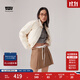 Levi's李維斯女士美式復古寬松休閑輕便短款潮流翻領(lǐng)羽絨服外套 杏色 XS