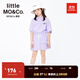 little MO&Co.兩件套 套裝 童裝夏裝兒童女童上衣半裙兩件套套裝 淺紫色2 140 140/64