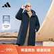 阿迪達斯（adidas）運動(dòng)羽絨服男長(cháng)款連帽保暖時(shí)尚潮流舒適男裝外套 墨水藍 L