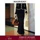 MAXRIENY優(yōu)雅復古感花邊半身裙法式浪漫氣質(zhì)高腰魚(yú)尾長(cháng)裙 黑色 M