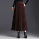 半身裙女冬口袋百褶裙2025新款高腰顯瘦大擺裙長(cháng)裙冬裙半裙百褶裙 安卡拉紅 （裙長(cháng)85cm） 均碼 【80-150斤】