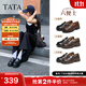他她（TATA）樂(lè )福鞋女鞋2025秋季商場(chǎng)同款六便士時(shí)尚休閑新款黑色 黑色 37