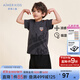 愛(ài)慕兒童男童夏季運動(dòng)衣吸濕排汗運動(dòng)服體育課運動(dòng)服涼感上衣褲子可外穿 五分褲AK2829401 120