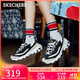 斯凱奇（Skechers）黑白金熊貓鞋秋男女同款情侶鞋時(shí)尚復古老爹鞋休閑運動(dòng)鞋66666228