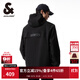 杰克·瓊斯（JACK&JONES）男裝潮流秋季外套男士連帽防風(fēng)上衣戶(hù)外休閑夾克短款百搭外套男 E41黑色 M (175)