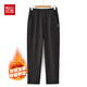 紅豆（Hodo）媽媽褲子秋冬休閑褲直筒中老年女褲奶奶新款衛褲冬季加絨加厚長(cháng)褲