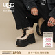 UGG秋季新款女士時(shí)尚坡跟圓頭溢毛系帶雪地靴短靴1176110BLK|黑色39