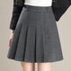 短裙半身裙灰色百褶女2025冬季新款高腰A字傘裙時(shí)尚百搭顯瘦裙子 灰色 M