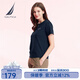 諾帝卡（NAUTICA）【商場(chǎng)同款】女裝春夏新款涼感針織親膚休閑短袖T恤女42TO04 藏青色4NV S