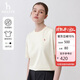 哈吉斯（HAZZYS）女裝 春季女士圓領(lǐng)針梭相拼T恤衫女ASTSE0BBX51