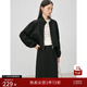 自巧【恒溫暖皮】小個(gè)子休閑衛衣外套半身裙套裝女2024秋冬新款 謐黑色夾克 M (4碼)