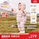 英氏（YEEHOO）兒童羽絨服秋冬納米抗菌輕薄款嬰兒羽絨服連體衣超韌絨 淺粉抱抱 90 cm-充絨量51g-建議1-2歲
