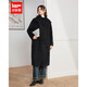 IEF/愛(ài)依服2025冬季新款韓版日常百搭通勤氣質(zhì)高級感雙面呢長(cháng)外套 黑1 均碼
