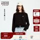 Teenie Weenie小熊女裝毛針織衫2025秋季新款簡(jiǎn)約時(shí)尚輕薄圓領(lǐng)開(kāi)衫 A-黑色 S