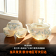 羊脂玉白瓷山水便攜茶具 輕奢國風(fēng) 帶收納包旅行辦公茶桌精致單品 【羊脂玉白瓷】千里江山-收納包+ 一壺3杯