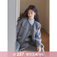 謎秀時(shí)尚套裝女2025冬季新款灰色富家千金小香外套+短褲兩件套 灰色 外套 M