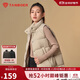 坦博爾羽絨服馬甲女立領(lǐng)寬松短款外搭羽絨背心外套TD336006 奶茶棕 160 