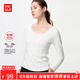 優(yōu)衣庫【驚喜價(jià)】女裝HEATTECH棉混紡U領(lǐng)T恤478963 480281 478963/01乳白色 M