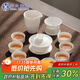 蘇氏陶瓷（SUSHI CERAMICS）羊脂玉茶具套裝德化陶瓷三才蓋碗純白瓷功夫茶杯禮盒裝J0432