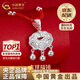 中國黃金平安鎖足銀項鏈長(cháng)命銀鎖鏤空時(shí)尚吊老情人節生日禮物送女朋友老婆 【經(jīng)典款】足銀平安鎖+銀珠紅繩【品牌禮盒+證書(shū)】