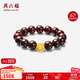 周六福金蟾黃金轉運珠男紫檀手串生日禮物定價(jià)ADXY193829金重約1g