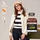 哈吉斯（HAZZYS）女裝 春秋款【PHIZ系列】立領(lǐng)抓絨夾克女ASVSU0BDX03 乳白色IV M (160/84A 38)