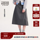 Teenie Weenie小熊女裝半身裙2025年秋季新款氣質(zhì)通勤中長(cháng)款百褶裙 灰色 S