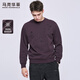 馬克華菲360G重磅圓領(lǐng)衛衣男2025秋季新款潮流涂鴉印繡長(cháng)袖上衣男裝3999 絳紫色502 L 175