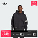 adidas寬松舒適三條紋運動(dòng)連帽套頭衛衣男裝新款阿迪達斯三葉草   黑色   L