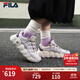FILA 斐樂(lè )女鞋運動(dòng)鞋復古老爹鞋2025冬季新款面包可頌鞋厚底休閑鞋 浪漫紫/雨霧灰-ON 37.5