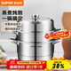 蘇泊爾（SUPOR）蒸鍋304不銹鋼三層復底多用蒸魚(yú)家用蒸籠電磁爐燃氣通用 歐式蒸鍋 3層 34cm