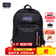 JANSPORT杰斯伯雙肩包女男復刻暮光學(xué)生電腦包旅行背包書(shū)包 4QVA008 黑色-側袋+隔層