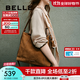 百麗（Belle）包包女2025秋新款商場(chǎng)同款流浪摩卡復古絨面hobo托特包8562ACX5 焦糖摩卡(AB面） F
