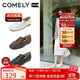 康莉（COMELY）低跟樂(lè )福鞋女羊皮簡(jiǎn)約復古圓頭2025年春季平底小皮鞋 可可啡 37 