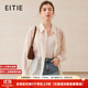 愛(ài)特愛(ài)（EITIE）清爽網(wǎng)紗薄透防曬襯衫寬松顯瘦百搭2025夏季新款小衫襯衣B2509606 杏仁白12 L (165)