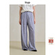 旅途原品【明星同款】ltyp色織亞麻條紋拖地褲 極簡(jiǎn)文藝休閑松弛長(cháng)褲女冬 藍白條紋 M