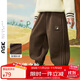 ASK JUNIOR兒童褲子2025冬季小童加厚保暖磨毛燈籠褲男童復(fù)古休閑褲