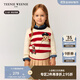 Teenie Weenie Kids小熊童裝25新款秋冬男女寶寶可愛(ài)條紋套頭毛衣 紅色 100 cm