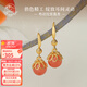布達拉宮南紅銀耳環(huán)女款耳釘氣質(zhì)短款耳墜耳飾送女友生日禮物 曉清凈·南紅耳墜